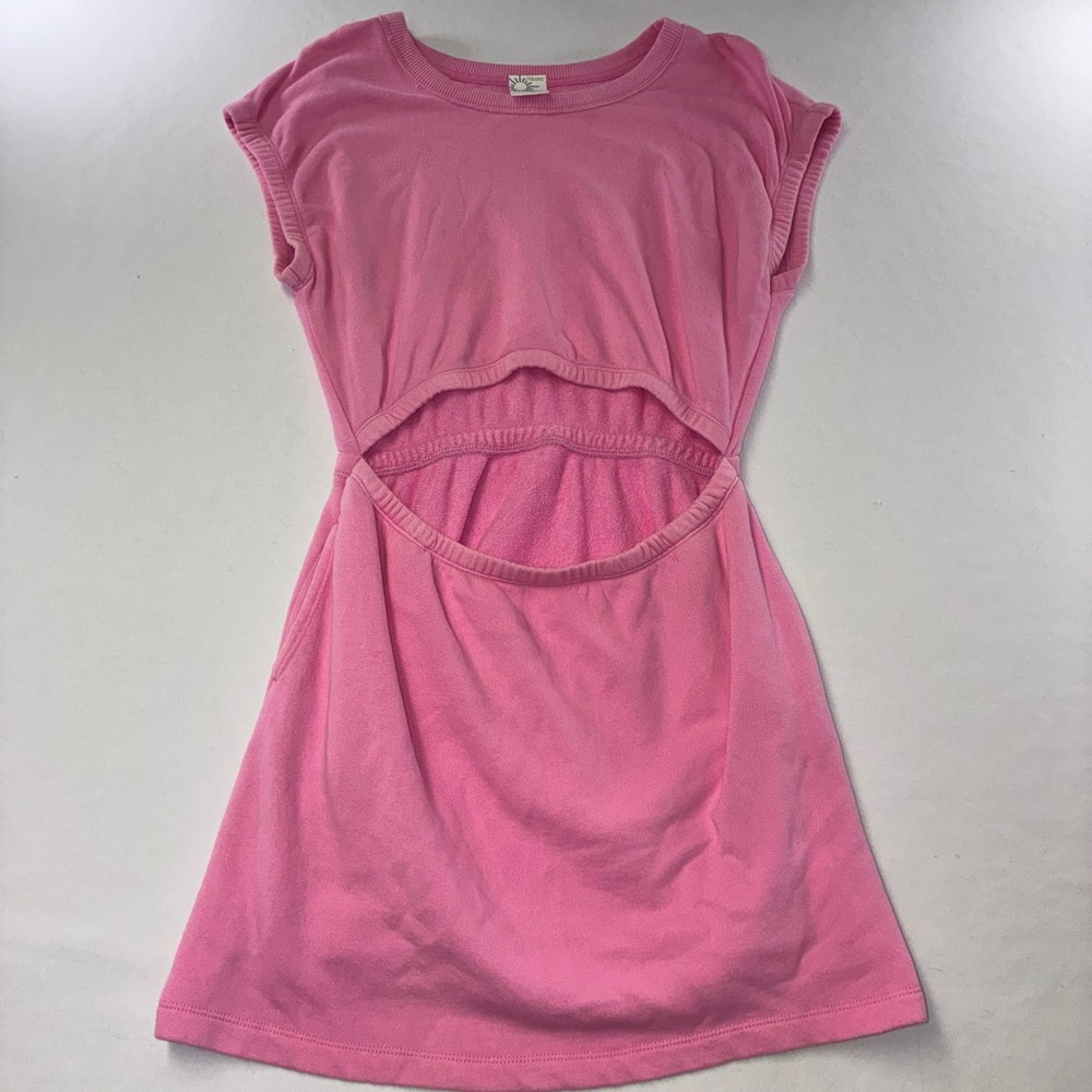 616 Athleisure OFFLINE by Aerie Cutout Mini Dress M Pink French Terry Sporty